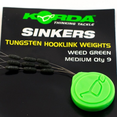 KORDA Sinkers Medium Weedy Green 9pcs