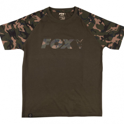 FOX Camo/Khaki Chest Print T-Shirt Large