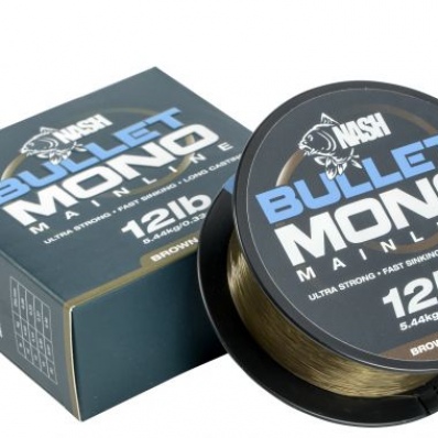 NASH TACKLE Bullet Mono 12lb Brown 0.33mm