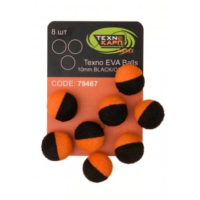 TEXNOKARP Eva Balls 10mm Black/Orange