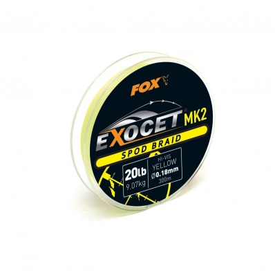 FOX Exocet Spod  Braid Hi-Vis Yellow  0.18mm-20lb 300m