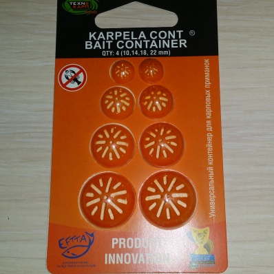 TEXNOKARP Karpela Cont Bait Container 10,14,18,22мм orange