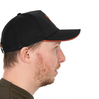 Fox Collection Baseball Cap Black & Orange