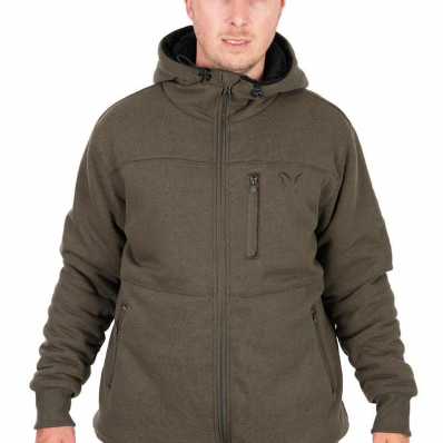 Fox Collection Sherpa Jacket Green & Black