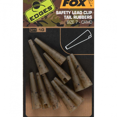 Fox Edges Camo Safety Lead Clip Tail Rubbers (Size 7)