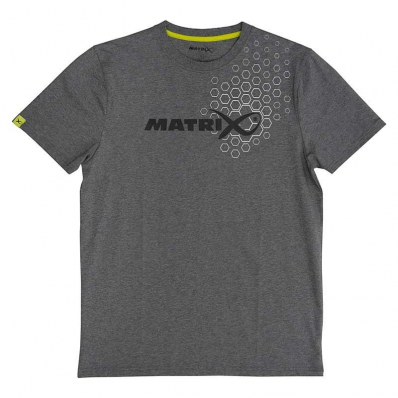 Matrix Hex Print T-Shirt (Grey Marl)