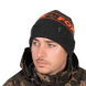 Fox Collection Beanie Hat - Black & Orange